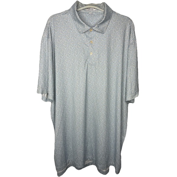 Peter Millar Summer Comfort Men's XL Short Sleeve Polo Shirt Cocktail Pattern - Picture 3 of 9
